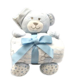 oso de peluche con mantita celeste